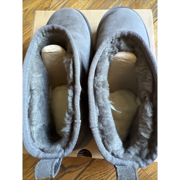 UGG CLASSIC ULTRA MINI NEW HEIGHTS Gray SUEDE WOMEN'S BOOTS US SIZE 10 NIB! - Picture 8 of 11